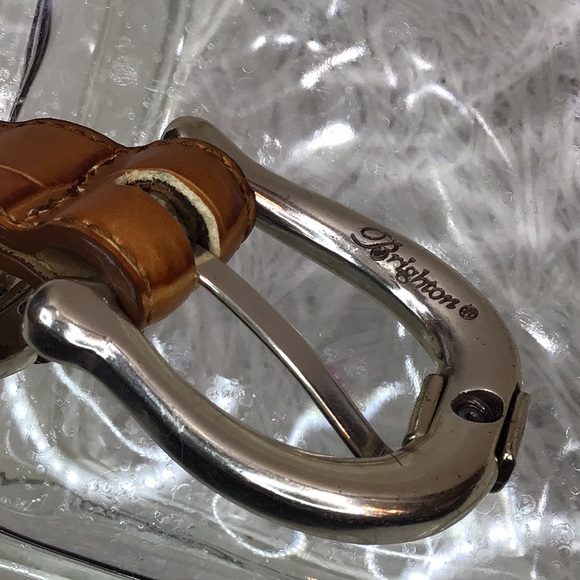 Brighton tan croc embossed narrow belt 28 - Picture 7 of 10